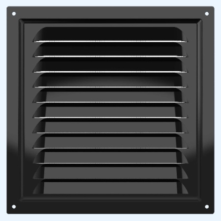 2020МЭ Black (черный) ERA Решетка вентиляционная МЭ сетка 200х200 окраш.сталь